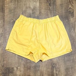 Urban Outfitters Paperbag Pleat Shorts Sz Medium Sunny Yellow